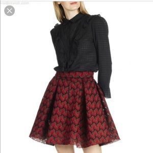 Maje NEW WITH TAGS Beautiful Red Skater Skirt